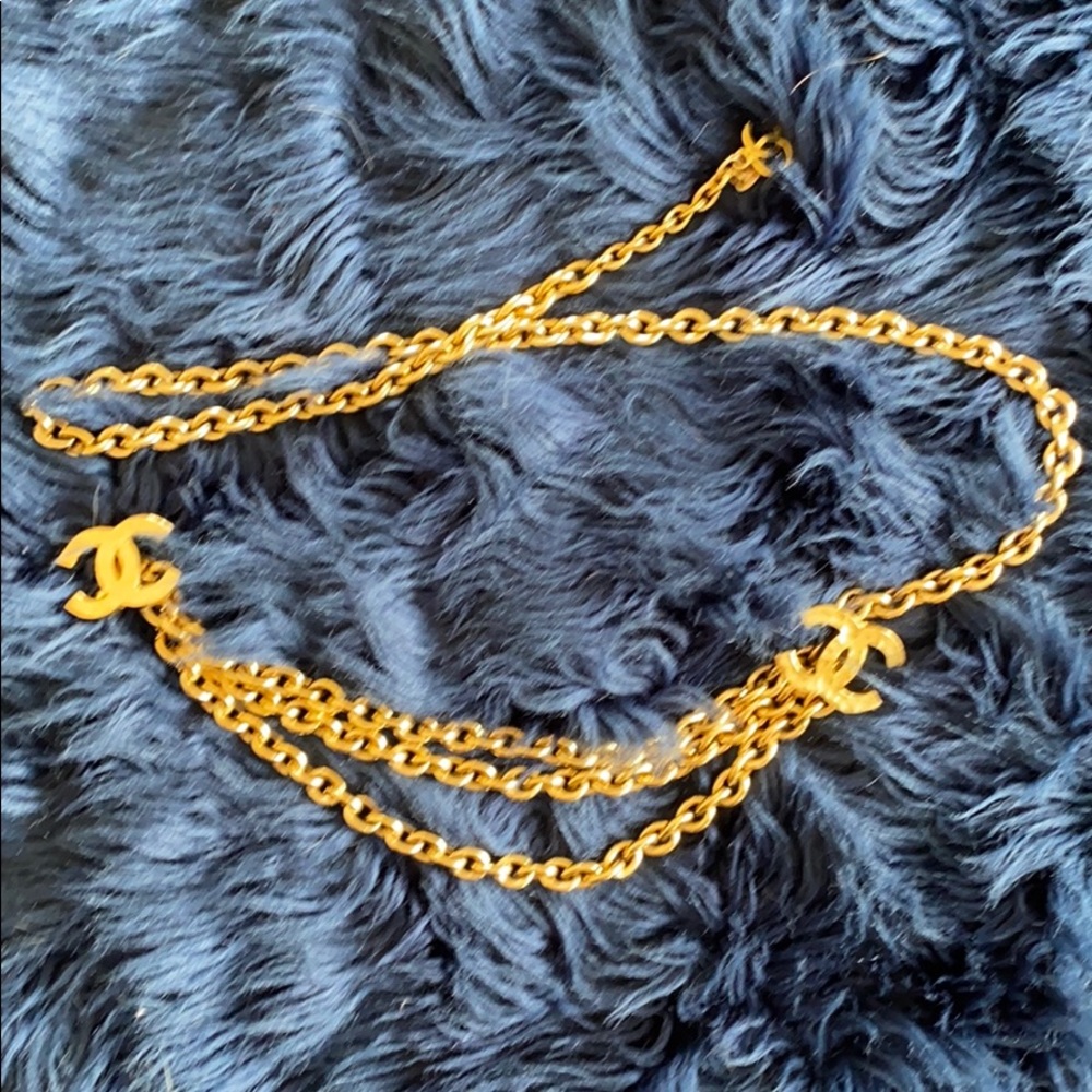 vintage Chanel CC gold chain belt